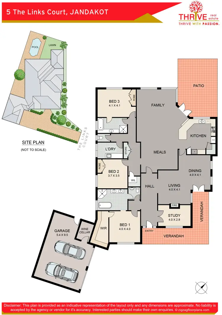 Floorplan of Homely house listing, 5 The Links Court, Jandakot WA 6164