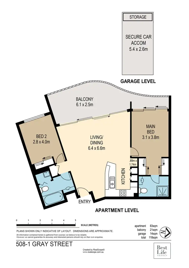 Floorplan of Homely apartment listing, 508/1 Gray Street, New Farm QLD 4005