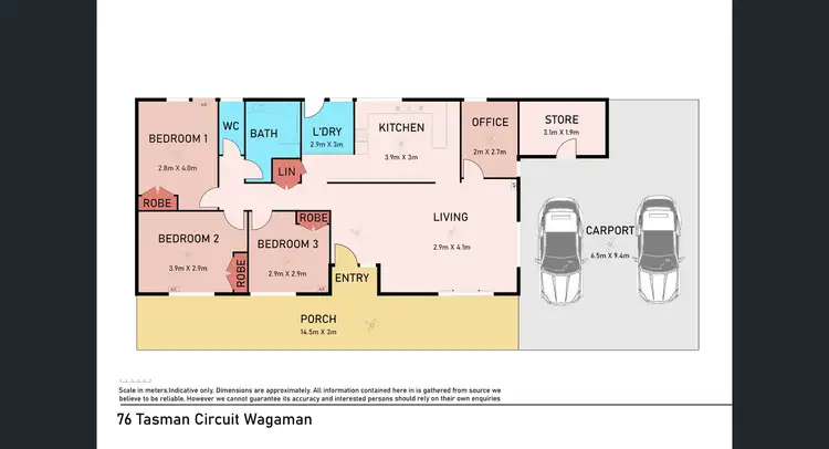 Floorplan of Homely house listing, 76 Tasman Circuit, Wagaman NT 810