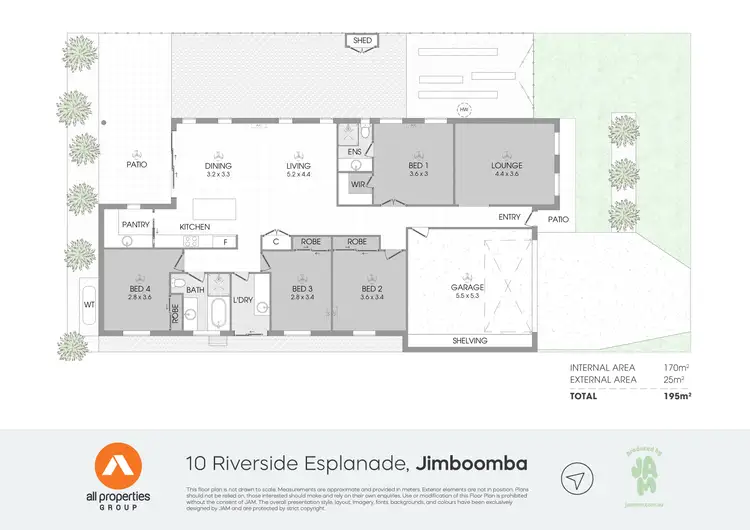 Floorplan of Homely house listing, 10 Riverside Esplanade, Jimboomba QLD 4280