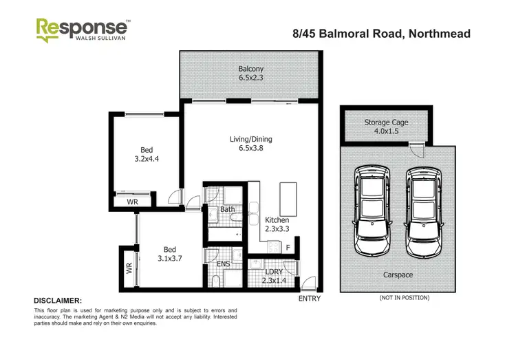 Floorplan of Homely apartment listing, 8/45-51 Balmoral Road, Northmead NSW 2152