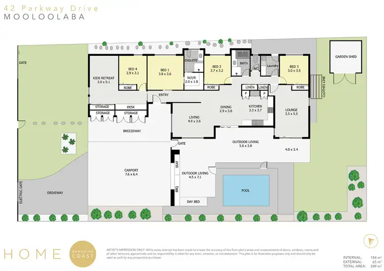 Floorplan of Homely house listing, 42 Parkway Drive, Mooloolaba QLD 4557