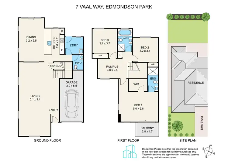 Floorplan of Homely house listing, 7 Vaal Way, Edmondson Park NSW 2174