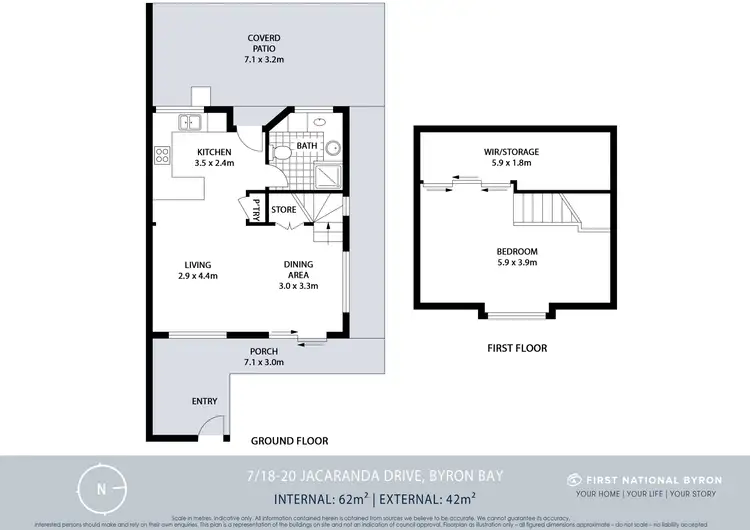 Floorplan of Homely townhouse listing, 7/18-20 Jacaranda Drive, Byron Bay NSW 2481