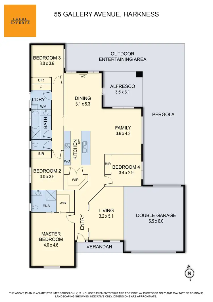Floorplan of Homely house listing, 55 Gallery Avenue, Harkness VIC 3337