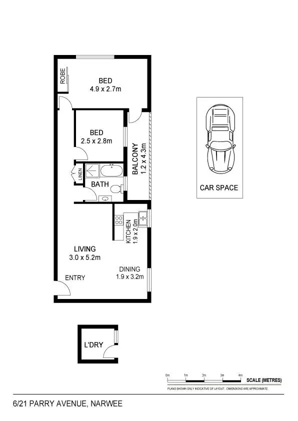 Floorplan of Homely unit listing, 6/21 Parry Avenue, Narwee NSW 2209