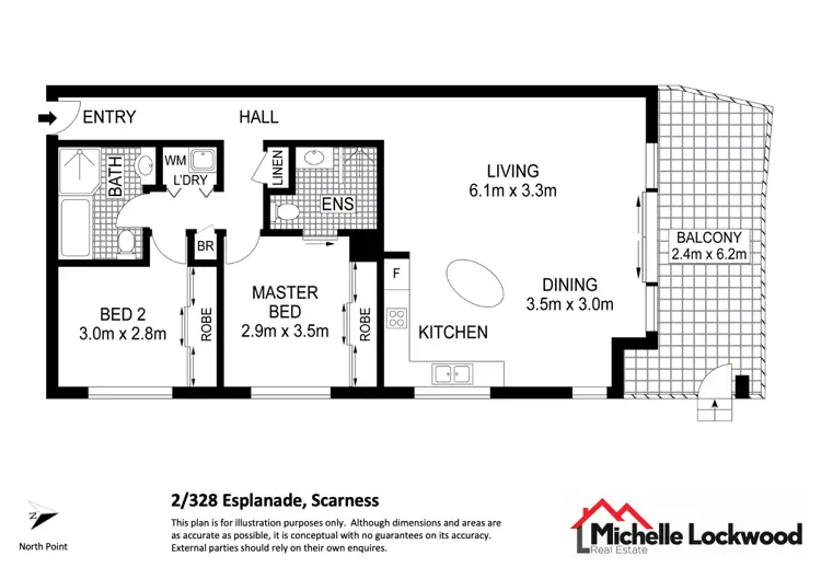 Floorplan of Homely unit listing, 2/328 Charlton Esplanade, Scarness QLD 4655