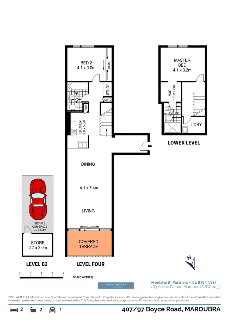 Floorplan of Homely apartment listing, 407/97 Boyce Road, Maroubra NSW 2035