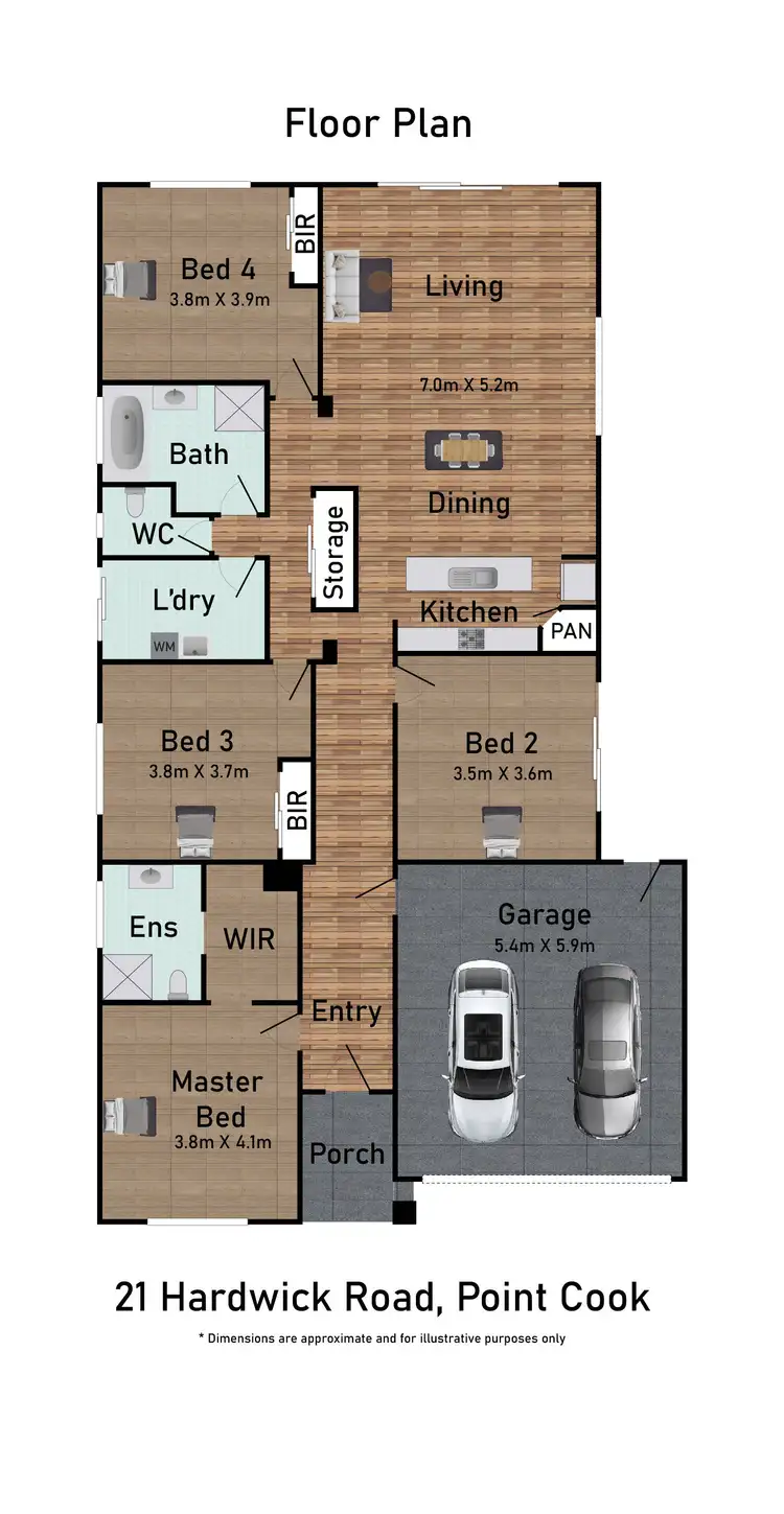 Floorplan of Homely house listing, 21 Hardwick Road, Point Cook VIC 3030