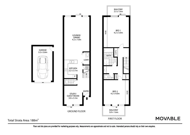 Floorplan of Homely townhouse listing, 23/1 Forbes Street, Carrington NSW 2294