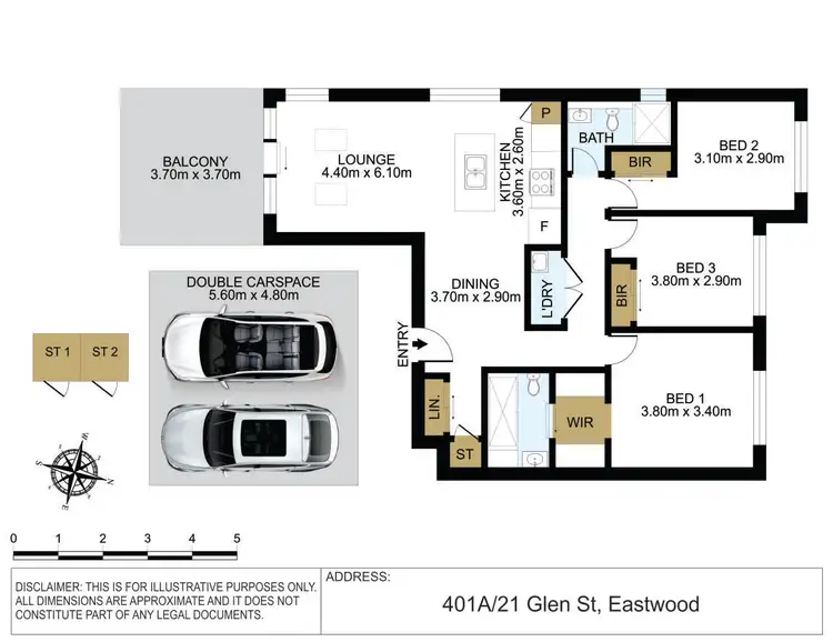 Floorplan of Homely apartment listing, 401A/21 Glen Street, Eastwood NSW 2122