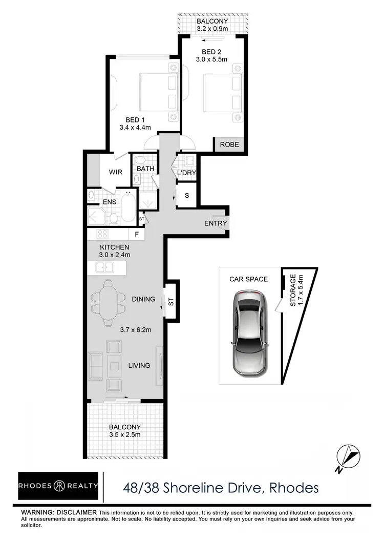 Floorplan of Homely apartment listing, 48/38 Shoreline Drive, Rhodes NSW 2138