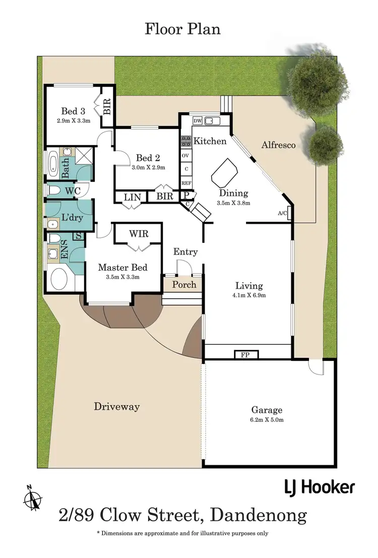 Floorplan of Homely unit listing, 2/89 Clow Street, Dandenong VIC 3175