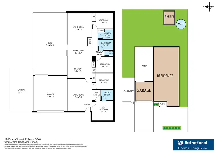 Floorplan of Homely house listing, 18 Paroo Street, Echuca VIC 3564