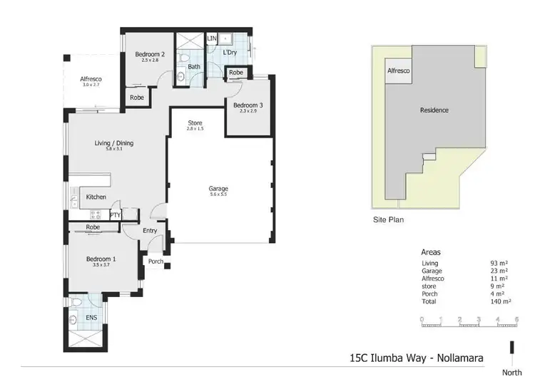 Floorplan of Homely villa listing, 15c Ilumba Way, Nollamara WA 6061