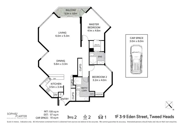 Floorplan of Homely unit listing, 1F/3-9 Eden Street, Tweed Heads NSW 2485