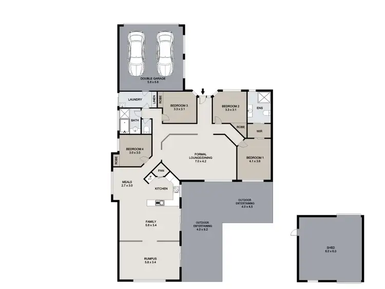 Floorplan of Homely rural property listing, 80-82 Silvereye Crescent, Greenbank QLD 4124