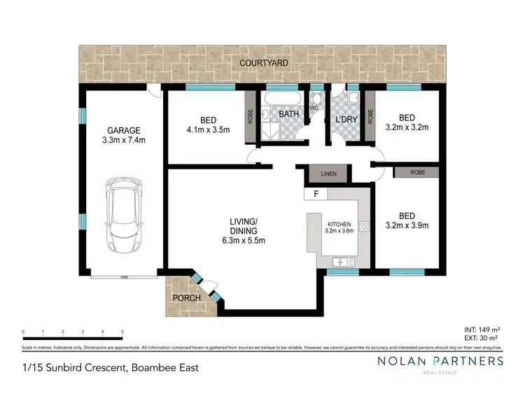 Floorplan of Homely villa listing, 1/15 Sunbird Crescent, Boambee East NSW 2452