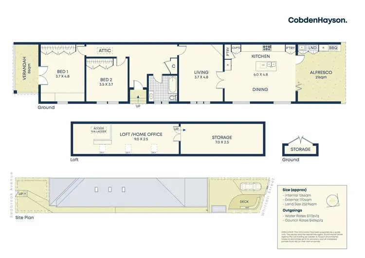 Floorplan of Homely semi-detached listing, 12 Seabrook Avenue, Russell Lea NSW 2046