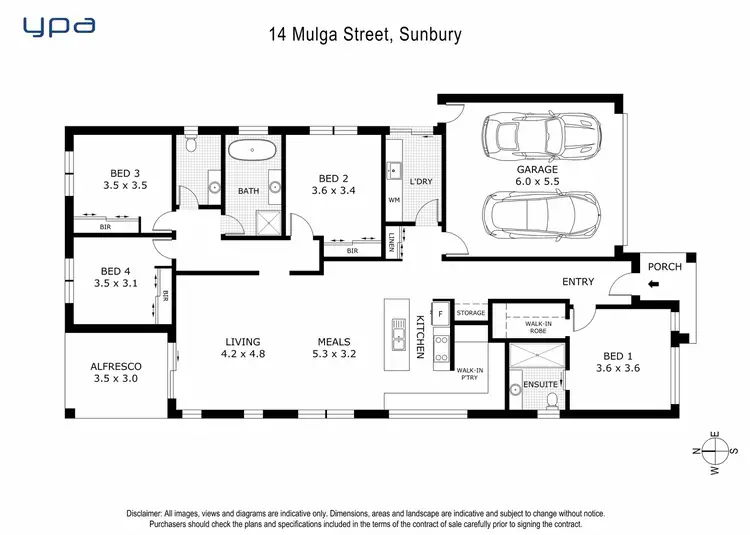 Floorplan of Homely house listing, 14 Mulga Street, Sunbury VIC 3429