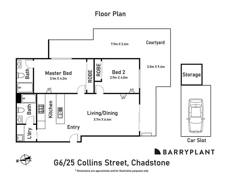 Floorplan of Homely apartment listing, G06/25 Collins Street, Chadstone VIC 3148