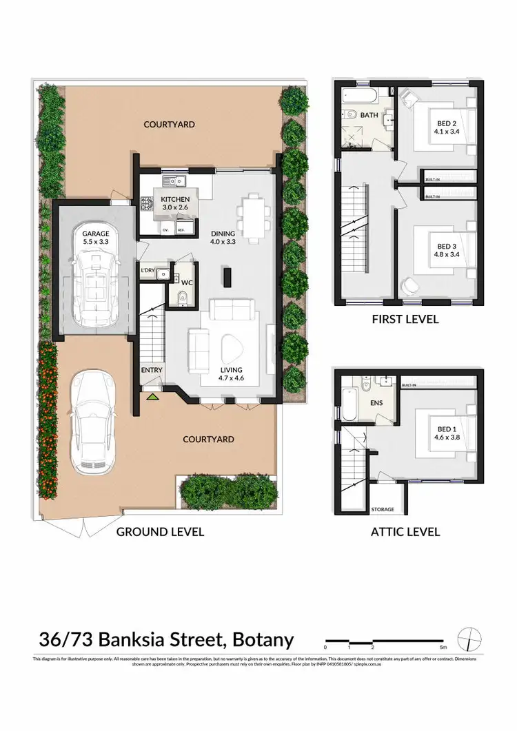 Floorplan of Homely townhouse listing, 36/73 Banksia Street, Botany NSW 2019