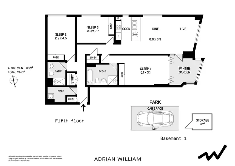 Floorplan of Homely apartment listing, 538/22 Hudson Street, Lewisham NSW 2049