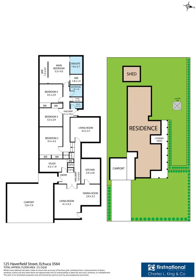 Floorplan of Homely house listing, 125 Haverfield Street, Echuca VIC 3564