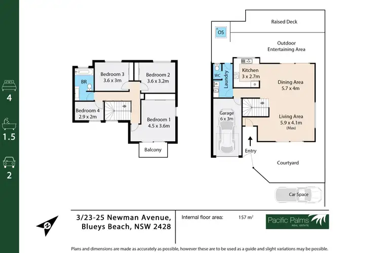 Floorplan of Homely townhouse listing, 3/23-25 Newman Avenue, Blueys Beach NSW 2428