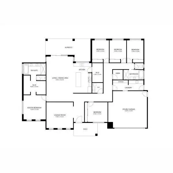 Floorplan of Homely house listing, 4 Caird Way, Baranduda VIC 3691