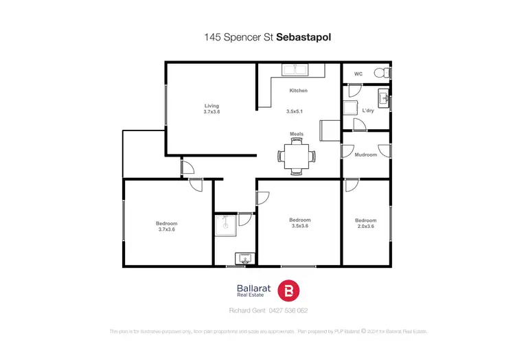 Floorplan of Homely house listing, 145 Spencer Street, Sebastopol VIC 3356