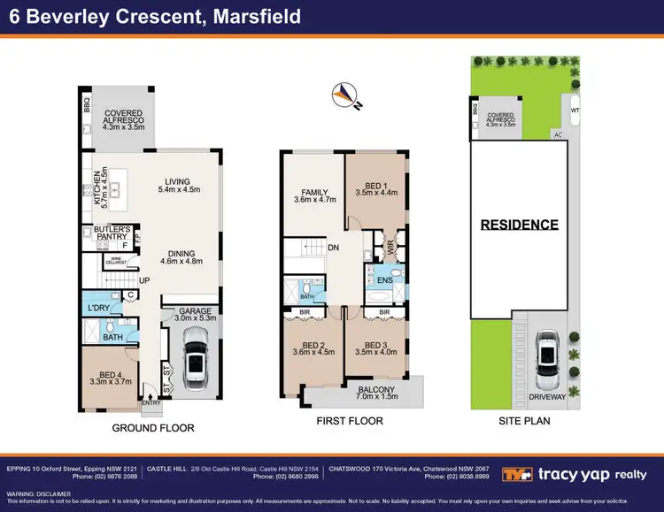 Floorplan of Homely semi-detached listing, 6 Beverley Crescent, Marsfield NSW 2122