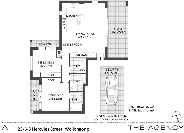 Floorplan of Homely apartment listing, 23/6-8 Hercules Street, Wollongong NSW 2500