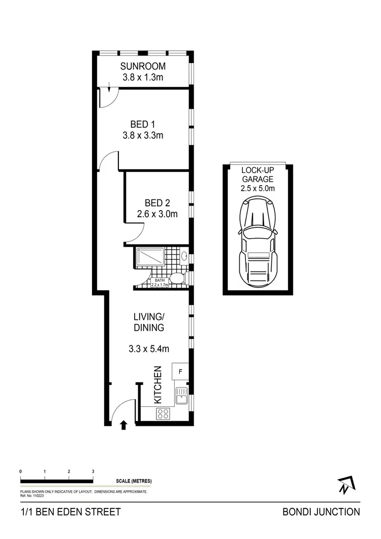 Floorplan of Homely apartment listing, 1/1 Ben Eden Street, Bondi Junction NSW 2022