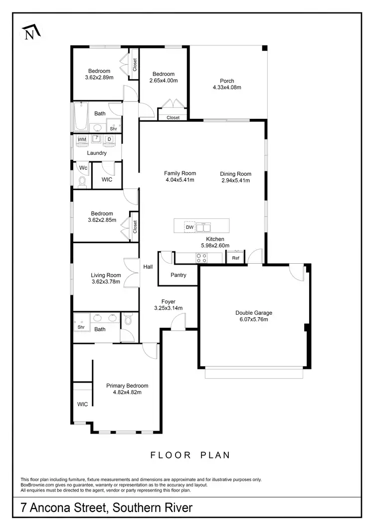 Floorplan of Homely house listing, 7 Ancona Street, Southern River WA 6110