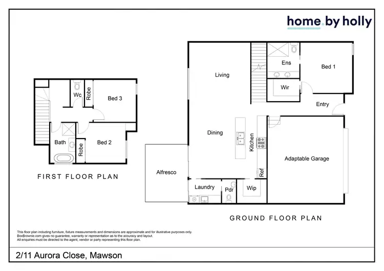 Floorplan of Homely townhouse listing, 2/11 Aurora Close, Mawson ACT 2607