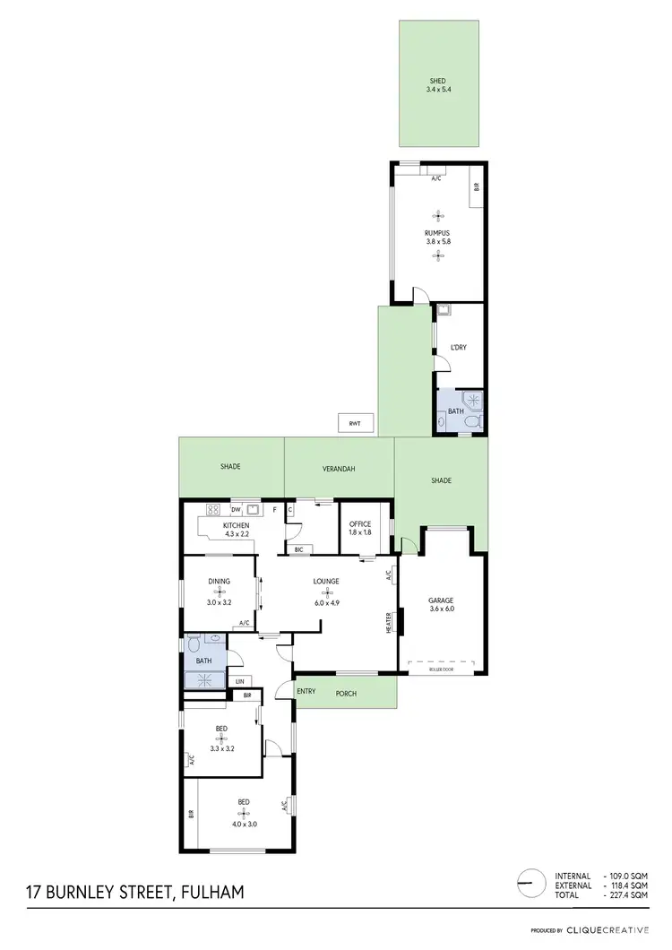 Floorplan of Homely house listing, 17 Burnley Street, Fulham SA 5024
