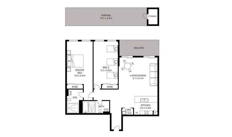 Floorplan of Homely unit listing, 13/5 Campbell Crescent, Terrigal NSW 2260