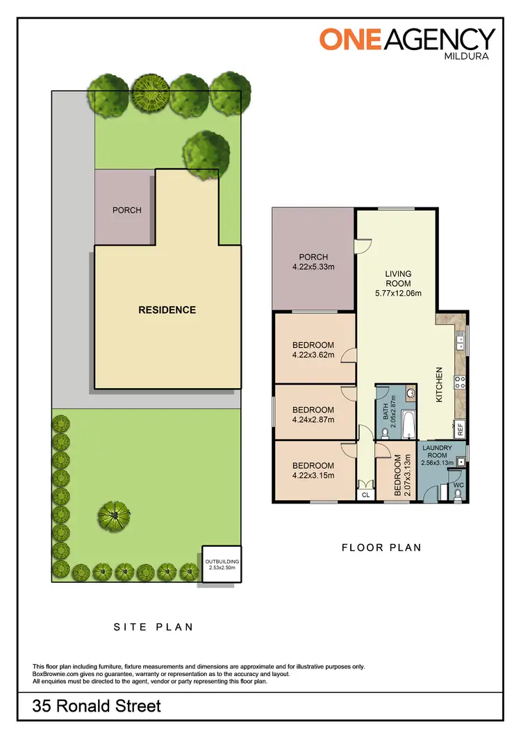 Floorplan of Homely house listing, 35 Ronald Street, Robinvale VIC 3549
