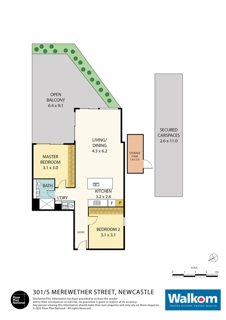 Floorplan of Homely apartment listing, 301/5 Merewether Street, Newcastle NSW 2300