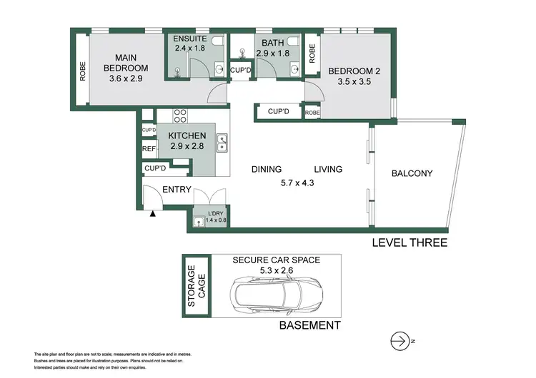 Floorplan of Homely apartment listing, 306/8-13 Waterview Drive, Lane Cove NSW 2066