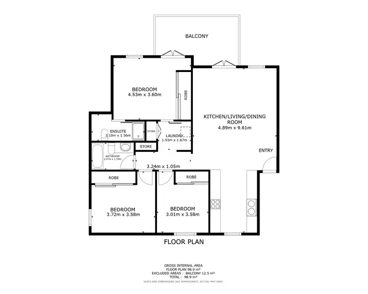 Floorplan of Homely unit listing, 9/378 McLeod Street, Cairns North QLD 4870