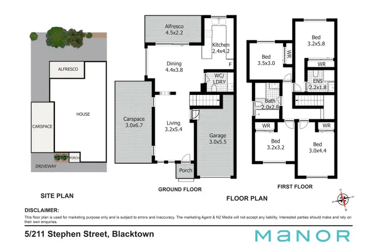 Floorplan of Homely townhouse listing, 5/211 Stephen Street, Blacktown NSW 2148