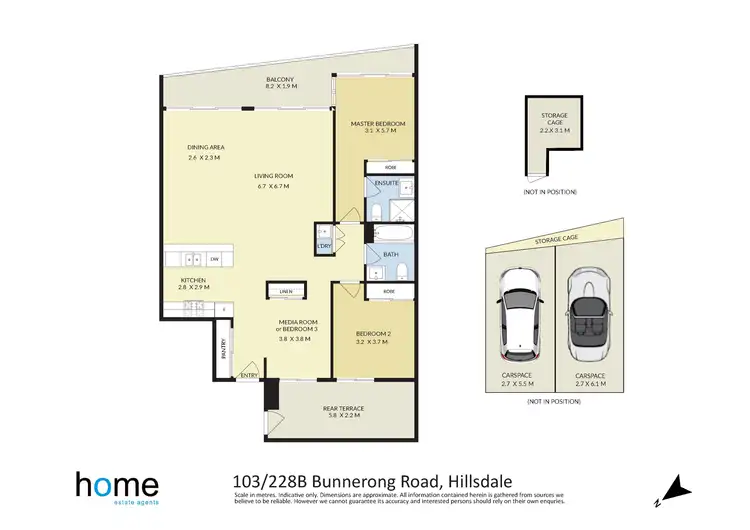 Floorplan of Homely apartment listing, 103/228B Bunnerong Road, Hillsdale NSW 2036