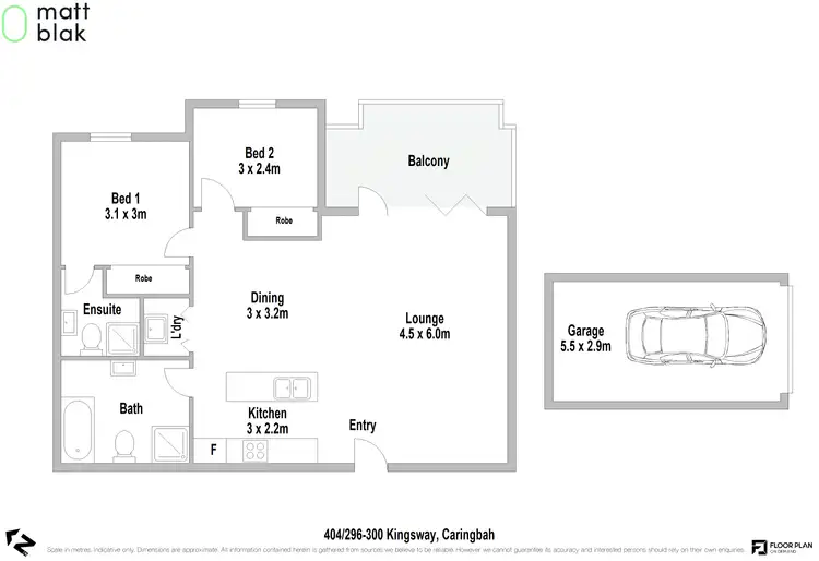 Floorplan of Homely apartment listing, 404/296-300 Kingsway, Caringbah NSW 2229