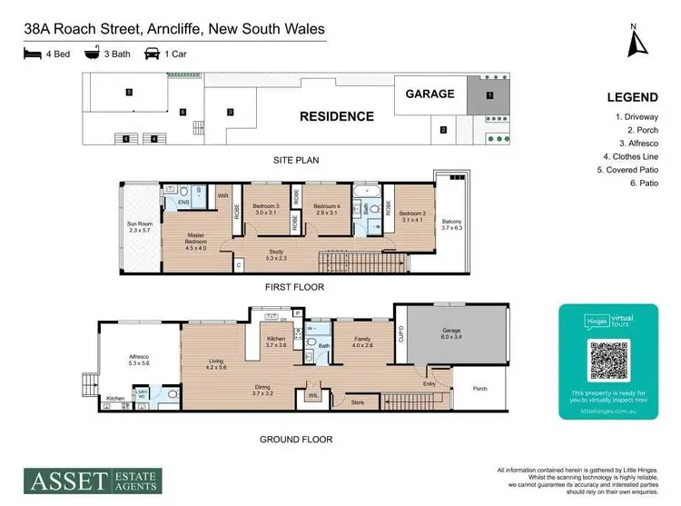 Floorplan of Homely semi-detached listing, 38A Roach Street, Arncliffe NSW 2205