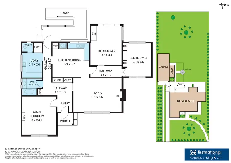 Floorplan of Homely house listing, 53 Mitchell Street, Echuca VIC 3564