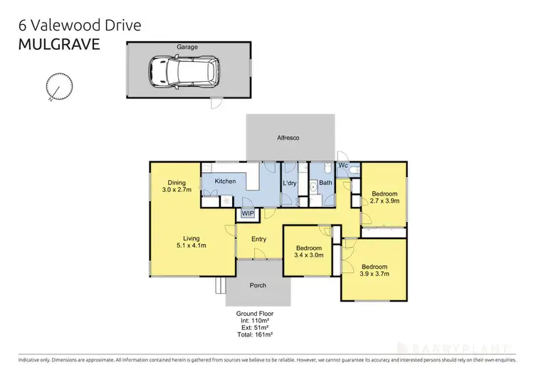 Floorplan of Homely house listing, 6 Valewood Drive, Mulgrave VIC 3170