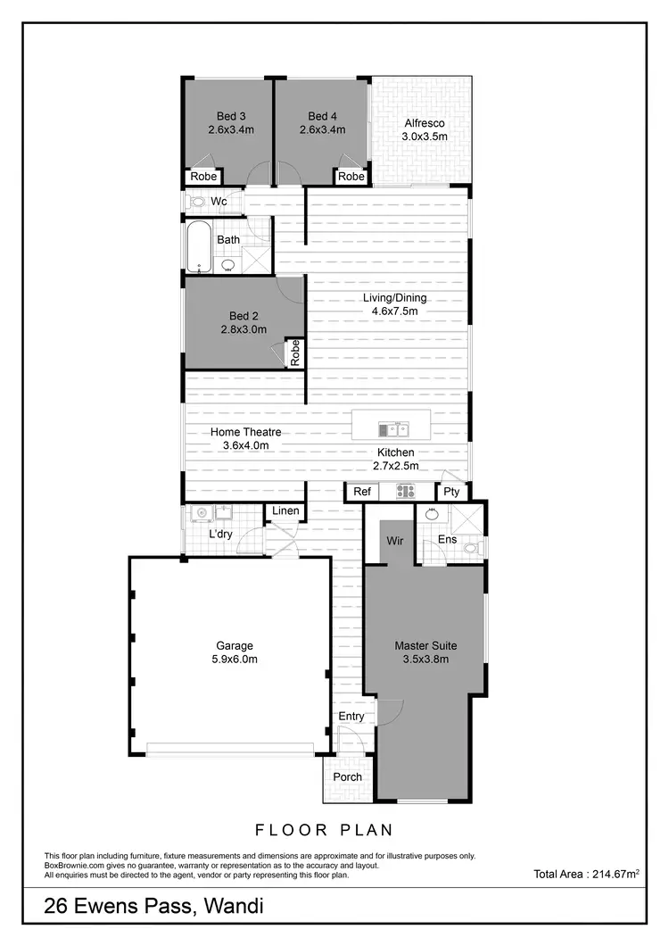 Floorplan of Homely house listing, 26 Ewens Pass, Wandi WA 6167