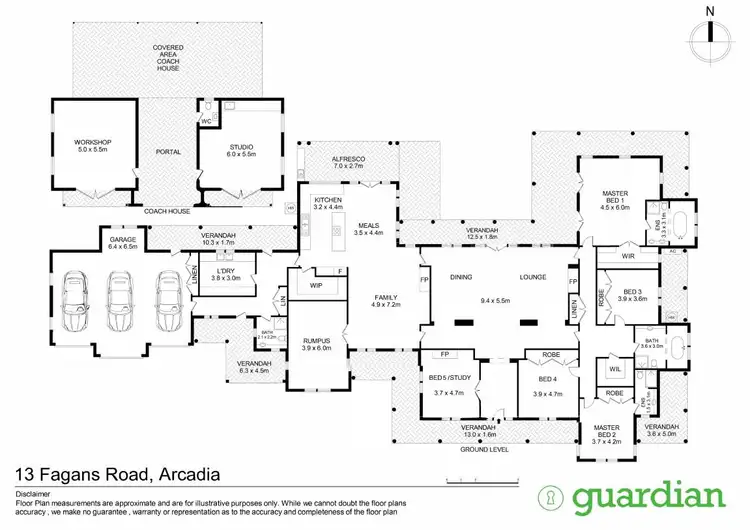 Floorplan of Homely rural property listing, 13 Fagans Road, Arcadia NSW 2159